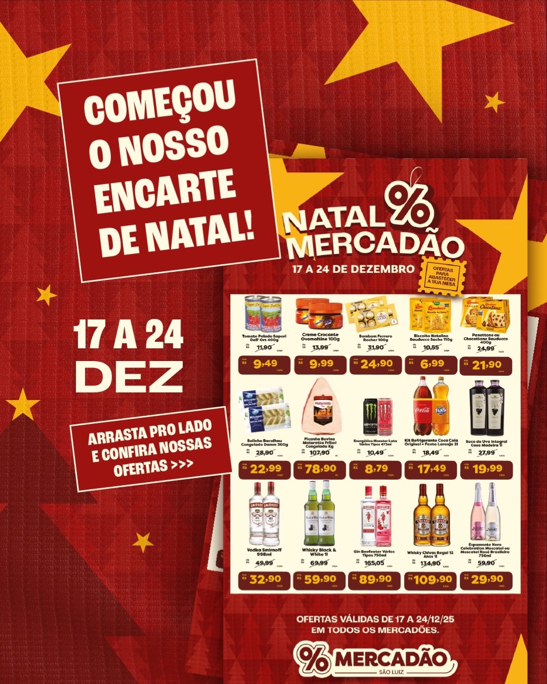 Encarte de Natal · Mercadão, 17 a 24/12/2025